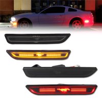 Samochodowe boczne światła obrysowe LED do Forda Mustanga Base GT Shelby GT500 Boss, zastępujące boczne światła OEM 2010-2014