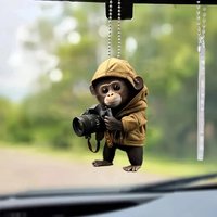 2D Cartoon Cat Dog Monkey Pendant Double Sided Print Acrylic Decoration Winter Christmas Decorations Car Backpack Pendant Gifts