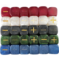 Dice-6-Sided 10pcs Marbled Effect "+,-" Dice Brand New Pearlized Effect Fate Dice for Fate & Fudge Game Board Game Desk Game