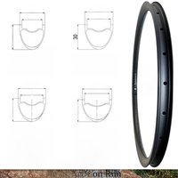 AliExpress RCRW 29er MTB XC AM 30/34/36/40X30mm Carbon Rim 30/34/36/40mm Wide 30mm Deep Clincher Tubeless UD 3K 12K Twill 24 28 32 36 Hole Wheel