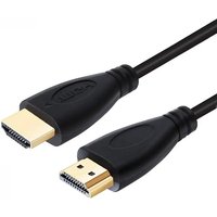 Slim HDTV Cable OD4.2MM Black PVC Ultra Soft Thin Cord Wire HDTV Supports High Speed 1080p 3D 3m 5m