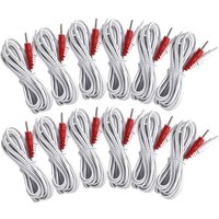 2 Ways TENS Electrode Wires for TENS Unit Muscle Stimulator Digital Therapy Machine Massager Electrode Pad Electrode Cable