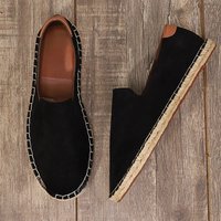Espadrilles for Man 2025 Spring Autumn New Linen Men's Classic Casual Shoes Handmade Loafer Footwear Fashion Flat Big Size 46 47