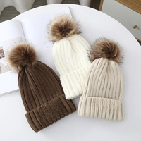 Personalized Embroidery Name Autumn and Winter Hat Men's and Women's Wool Ball Hat Candy Color Children's Hat Pullover Hat