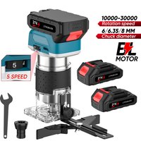 30000 U/min 5-Gang Bürstenloser Hand-Elektrotrimmer Holzfräse Holztrimmer-Maschine Elektrowerkzeug für Makita 18V Akku