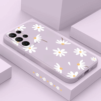 Plain Daisies Phone Case For Samsung Galaxy S25 S24 S23 S22 S21 S20 Ultra Plus FE Note 20 ultra 10 9 Plus Cover