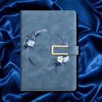 Customizable Faux Leather A5 Notebook Custom Name Textured Cover Diary Work Travel School Halloween Christmas Gift