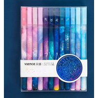 12Pcs/Set Kawaii Constellation Gel Pens 0.5mm Black Ink Beautiful Stationery For Girlfriend Gift Studen School Office Supplies