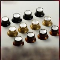 PHRILAM Imperial Inch Size Top Hat Bell Reflector 2 Volume 2 Tone Knobs Set for USA Les Paul SG Electric Guita