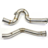 AliExpress Middle Link Pipe Exhaust Motorcycle Stainless Steel Muffler For Benelli 502C 502X TRK502 TRK 502 2016 2017 2018 Pit Bike