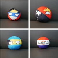 8/20cm Finland Polandball Plush Doll Antigua and Barbuda Papua New Guinea Bahamas Paraguay Countryball Pendant Toy Gift