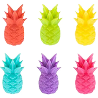 Wine Glass Markers Set of 6 Pineapple Silicone Drink Glass Tags Sign DropShipping