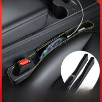 2PCS Seat Gap Storage Box for Tesla Model 3 Y Strip Crevice Organizer Filler Pocket Multifunction Wallet Keys Card Phone Holder