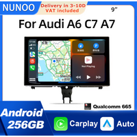 Android14 Bezprzewodowy Carplay Android Auto Odtwarzacz Multimedialny do Audi A6 C7 A7 2012-2018 Radio Qualcomm GPS Radio Samochodowe z Ekranem Dotykowym