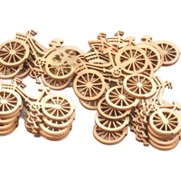 AliExpress NONE Natural Wood Slices Bicycle Die Cutting Plywood Template Carfts For Home Decoration DIY Wooden Ornament 10pcs/set 45X59mm M0914