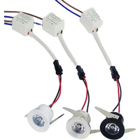 Dimmable LED Spotlights led ceiling Down lights Silver Black 1W 3W Light bulbs for cabinet counter showcase AC110V 220V