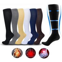 AliExpress NONE 1 Pair Women's & Men's Compression Socks 15-20 mmHg Knee High Stocking for Cycling Soccer Running Athletic Calf Socks