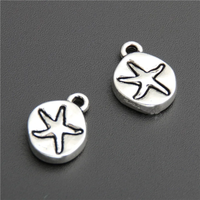 25pcs Starfish Charms Tibetan Silver Color Metal Pendants Fit Diy Necklace Bracelet Charms For Jewelry Making A2755