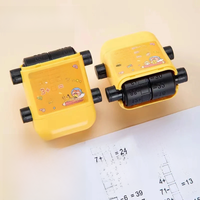 Math 2 in 1 Addition Subtraction and Multiplication Division Math Stamp Roll for Kids Double-Head Digital Teaching Stamp Roller