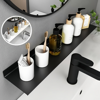 Shower Shelf Bathroom Shelves Aluminium Tray for Bathroom Kitchen Black Various Sizes Bathroom Accessories