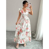 2026 Women's Romantic Floral Print Dress Minimalist Fashion Summer Appropriate Casual Elegant Skirt for Women