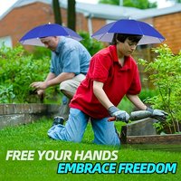 Hands-Free Umbrella Hat for Outdoor Activities-UV Protection Headband Comfortable Design for Camping Fishing Gardening Hiking