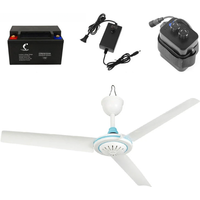 27.5” 35.4” 41.3” 47.2” Silent 12V Ceiling Fan Hanging Fan with 2.35m Cable for Camping Tent Outdoor Home No Switch