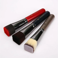 1pc Professional Foundation Makeup Brushes Tilt Flat head metal wood Paint handle Concealer make up tools brochas maquillaje set