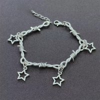 Small Wire Brambles Women Bracelet Men Star Sword Blade Hip Hop Jewelry Gothic Punk Style Barbed Little Thorns Pulsera Gift