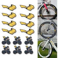 AliExpress TAKARA TOMY Pokemon Pikachu Rainbow Sticker for Bike Wheels Sticker Cartoon Waterproof Wheel Hub Sticker for Road Bikes Wheel Decals Gifts