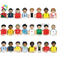 Kids Toys Football Stars Building Blocks Sport Player Bailey Messi Ronaldo Mini Action Figures Toys For Kids Christmas Gifts