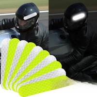 AliExpress NONE 10-100Pcs Motorcycle Helmet Warning Reflective Stickers Night Safety Driving Decorative Strips Sticker Bicycle Moto Car Decals