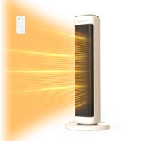 25-Zoll-Raumheizung für den Innenbereich, große Räume, elektrische Keramikturmheizung mit Thermostat, oszillierende Raumheizung mit Timer