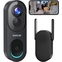 Botslab R810 180°Panoramic View Wireless Video Doorbell Camera AI Motion Detection Night Viewsion 5MP WiFi Camera Doorbell IP66 Waterproof Security Digital Door Peepholes with Cloud and Local Storage