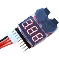 Lipo Battery Voltage Tester Low Voltage Buzzer Alarm for 2-8S Lipo Life LiMn Li-ion Battery Checker Monitor