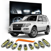 ZITWO 15Pcs LED Bulb Interior Plate Light Kit For Mitsubishi Pajero Montero Shogun 4 MK4 V93 V97 V98 2007- 2021 2022 2023 2024