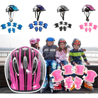 AliExpress NONE 7Pcs/Set Roller Skating Kids Boy Girl Safety Helmet Knee Elbow Pad Sets Cycling Skate Bicycle Scooter Protection Safety Guard