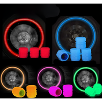 AliExpress NONE Luminous Tire Valve Caps Multi-color Fluorescent Night Glowing Decor Motorcycle Bike Wheel Nozzle Dustproof Tyre Valve Stem Cap