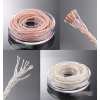 Hi-End 7N OCC Pure Copper Speaker Cable 0.75-10m HIFI 8TC Audio Speaker Wire Loudspeaker Cable