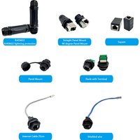 RJ45 Lightning-proof and Waterproof Ethernet LAN Connector, cat5 cat6 Ethernet Cable Docking Connector