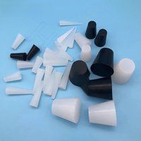 Clear/Black HIGH TEMP Silicone Plugs Conical Rubber Stopper Sealing Tapered Rubber Plug For Spraying Electroplating Baking Paint