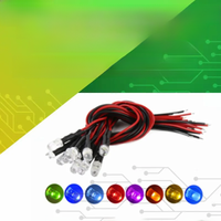 20PCS/Lot 3mm LED 220V 20cm Pre-Wired White Red Green Orange Blue Yellow Pink Lamp Decoration Light Emitting Diodes Pre-soldered