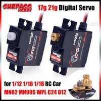 SURPASS HOBBY 17g 21g Digital Servo Metal Gear Motor for 1/12 1/16 1/18 RC Car MN82 MN99S WPL C24 D12 Wltoys Plane Robot Boat