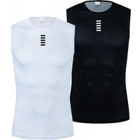 AliExpress NONE Cycling Base Layer Reflective Underwear White Cycling Jersey Sport Vest Men Undershirt Quick Dry Elastici Vest Road Bike Jersey