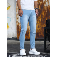Spring Summer Men's Jeans Ripped Stretch cotton Black Blue Slim Pencil Pants Everyday Casual Social Denim Pants Calça Masculina