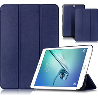 HUWEI Case For Samsung Galaxy Tab S2 9.7 Inch SM-T810 SM-T815 SM-T813 SM-T819 Tablet PU Leather Tri-Folding Flip Stand Cover