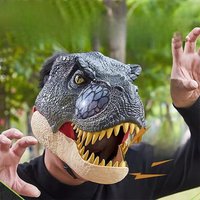 Jurassic Dinosaur Mask Voice Light Sound Effect Party Toy Role Playing Boys Girls Birthday Gift Adult Funny Outdoor Mask Gift