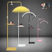 Free LOGO 23inch oem 45W New LED Eyelash Extension Light Half-Moon bed lamp Design Adjustable Brightness with Ring Light Feature