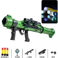 Children's RPG Mortar Toys Set Rocket Launcher Grenade Throwing Chasing Cannon with 3 Safety LED Foam Bullet for Boy Cosplay Toy