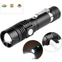 AliExpress POCKETMAN Super Bright Led flashlight USB linterna led torch T-6/L2/V6 Power Tips Zoomable Bicycle Light 18650 Rechargeable